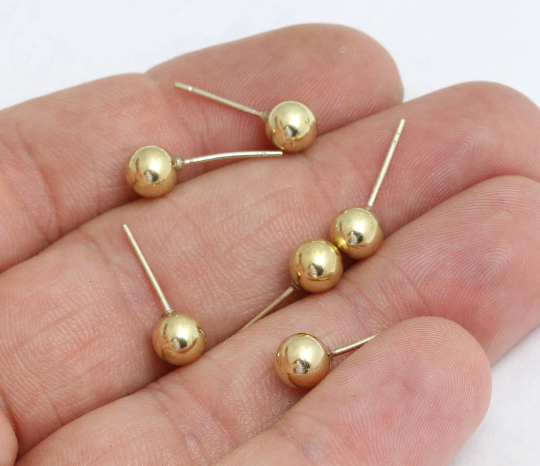 6mm Stainless Steel Ball Ear Posts, Earring Post, Ball Stud CMR39