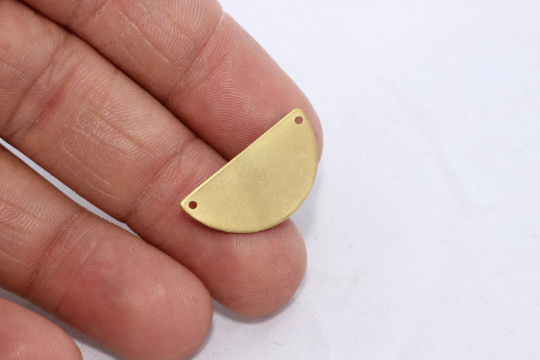 Raw Brass Stamping Pendant Blank, Stamping tag - Crescent , AC13