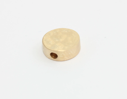 10mm Raw Brass Hammered Coins, Spacer ,Solid disc, MTE465