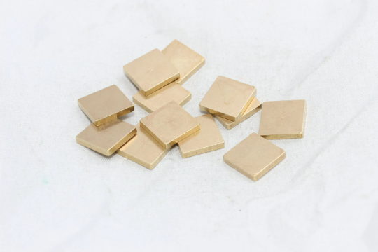 12x12mm Raw Brass Square Blank, Square Charms, Blank, KA97