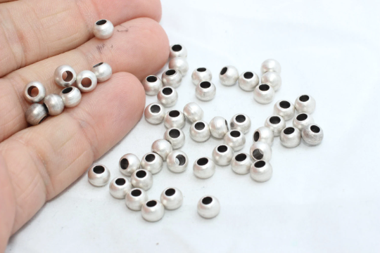 6mm Antique Silver Beads , Spacer Beads , pendant charms AG43