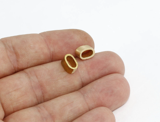 Inner Size 3,5x6mm Raw Brass Oval Ring, Connector, Joiners, SOM304