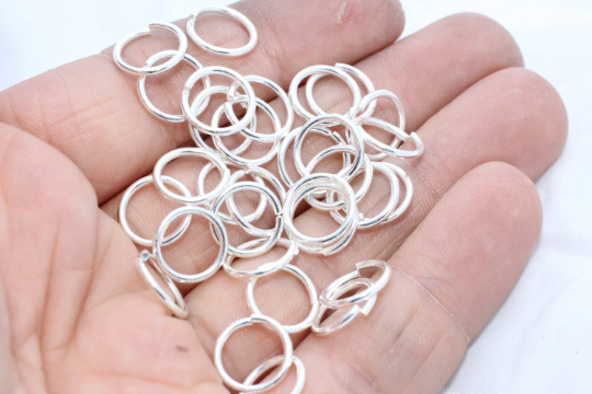 17 Ga 7mm Silver Color Jump Rings, Silver Connector, CR131