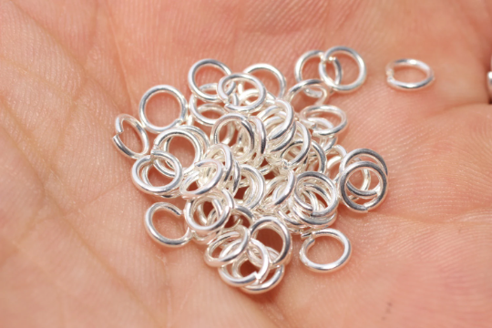 17 Ga 7mm Silver Color Jump Rings, Silver Connector, CR131