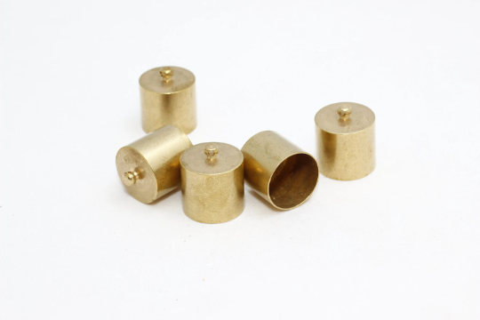 18x20mm Raw Brass End Caps, Inner Size 17mm, Round,  NED41