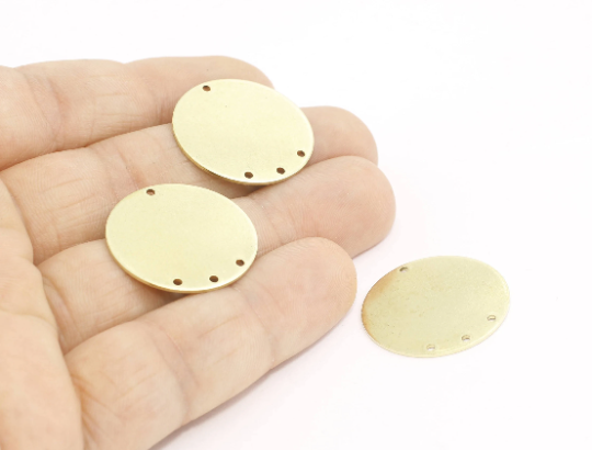 25mm Raw Brass Round Disc, Round Disc, Stamping Blanks,  MTE363