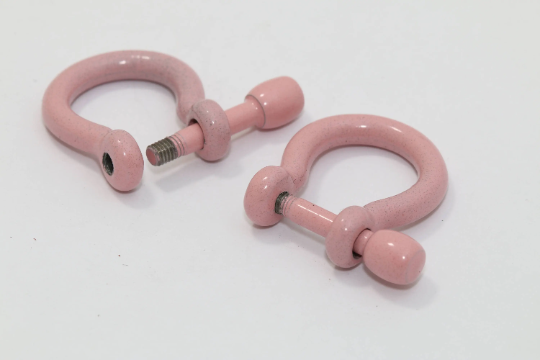 21x25mm Pink Shackle Clasp, Nautical Bracelet Clasps, Brass PLS41