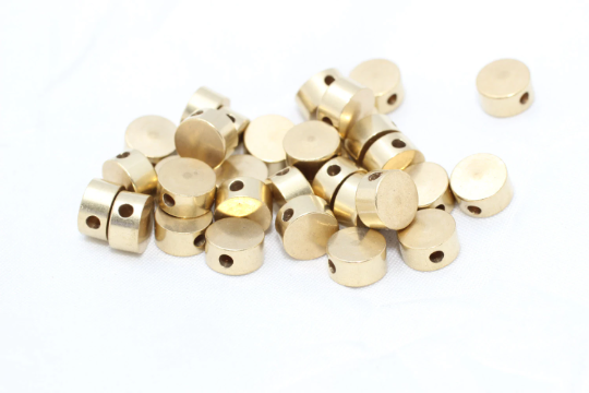 20 Pcs 7mm Raw Brass Round Disc, Raw Brass Round Beads, KA43