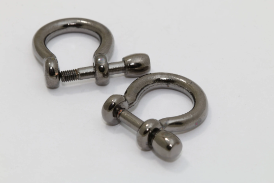 21x25mm Gunmetal Shackle Clasp, Nautical Bracelet Clasps, KDR209