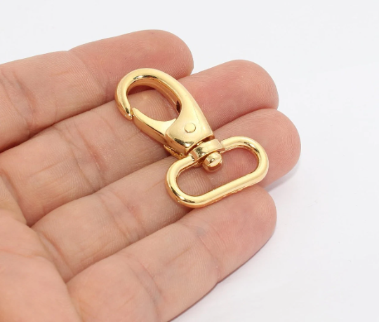 14x36mm 24k Shiny Gold Swivel Clasp, Lobster ,Key Chain   MTE935