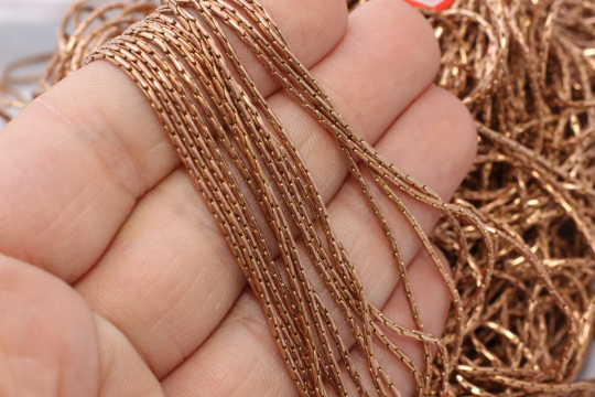 1,3mm Raw Copper Snake Chain, Copper, Chains ,Cobra  BXB97