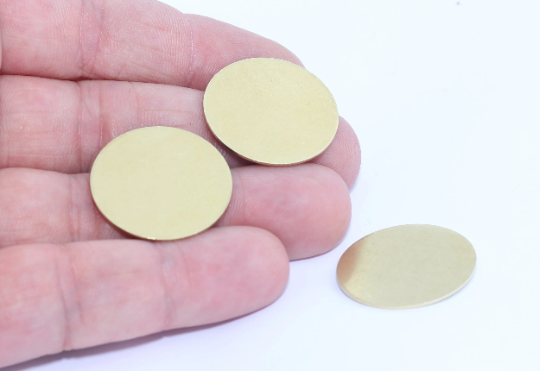 25mm Raw Brass Disc, Round Coins, no hole disc, stamp , blank , SOM224