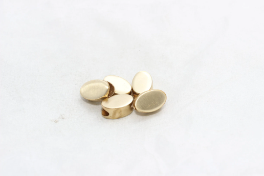 9x14mm Raw Brass Oval Beads, Large Hole Beads, Oval Beads, Oval Charms, Bracelet Charms, Charms, Raw Brass Findings, LK, SOM81