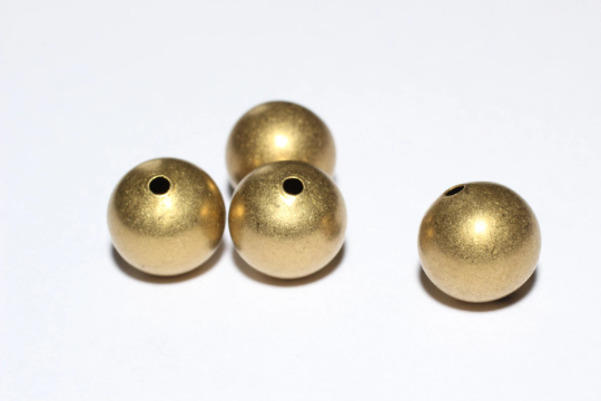 14mm Raw Brass Ball Beads, Ball Pendant, Hollow Ball Beads, CHK304