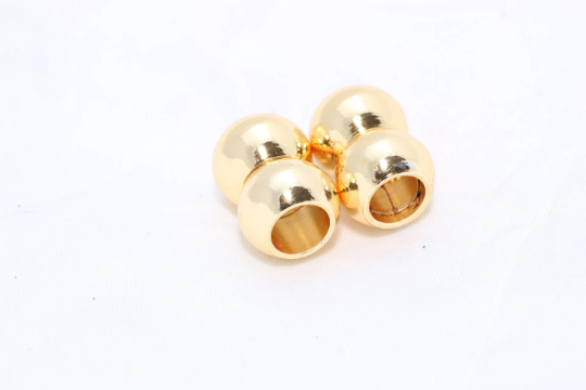 12x17mm 24k Shiny Gold Magnetic Clasps, Round , Gold, MGN5